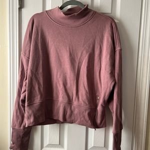 Old Navy Cropped Purple Sweatshirt Mock Neck Size L